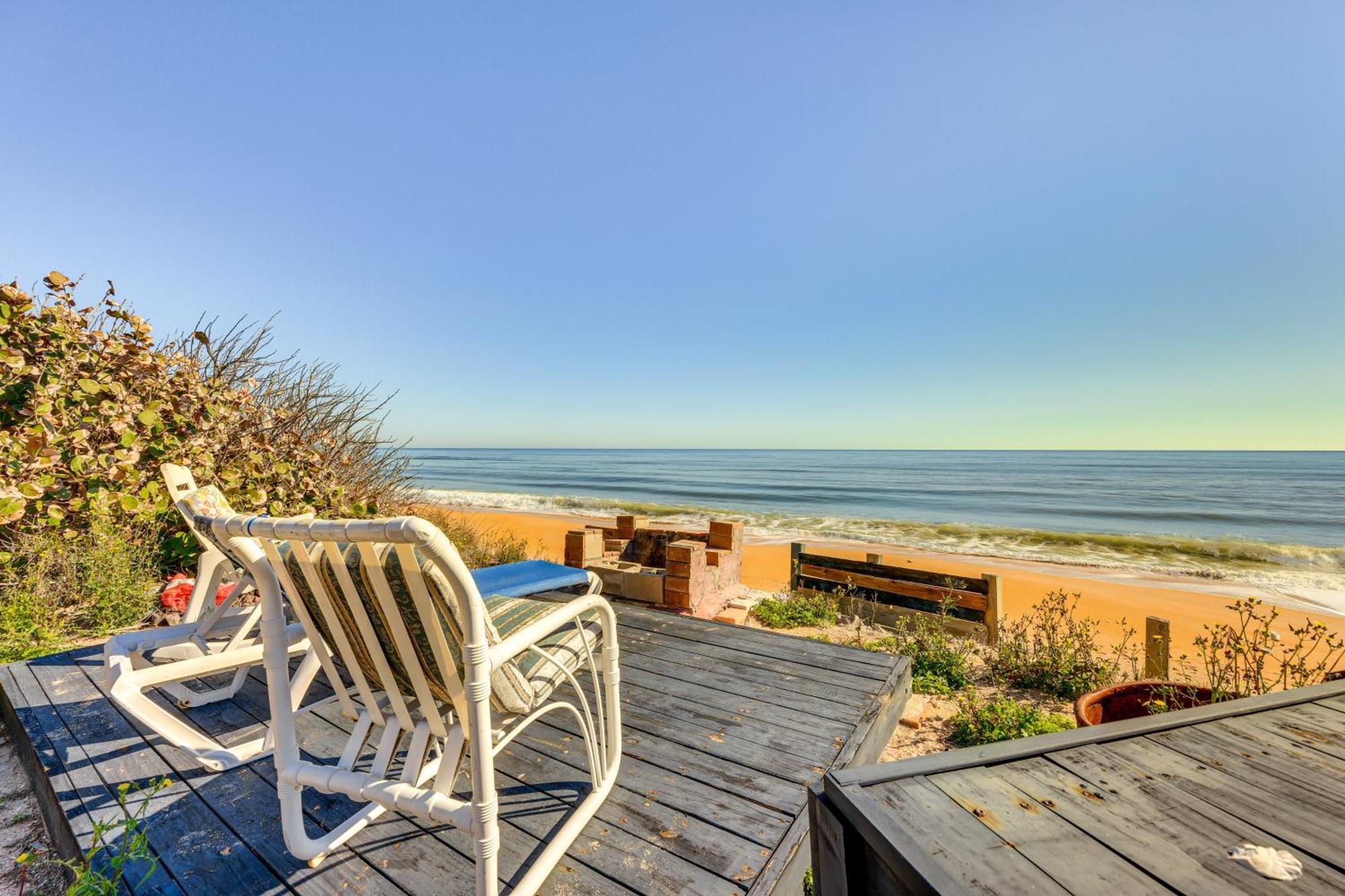 Oceanfront Oasis In Flagler Beach With Deck And Views! Exteriör bild