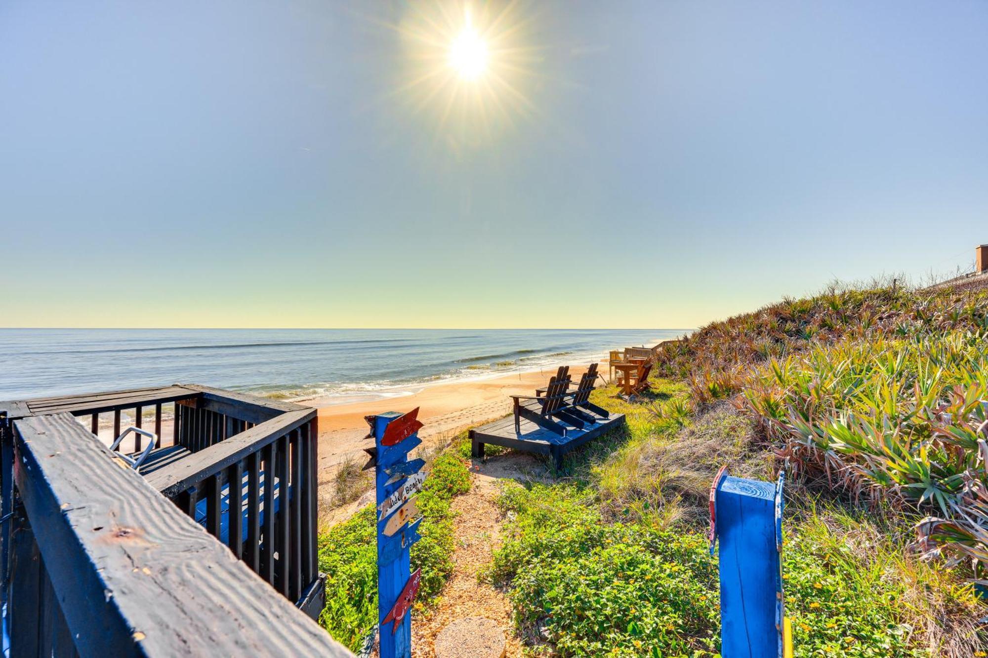 Oceanfront Oasis In Flagler Beach With Deck And Views! Exteriör bild