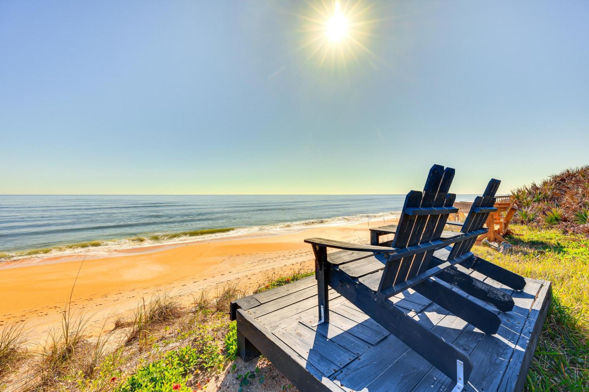 Oceanfront Oasis In Flagler Beach With Deck And Views! Exteriör bild